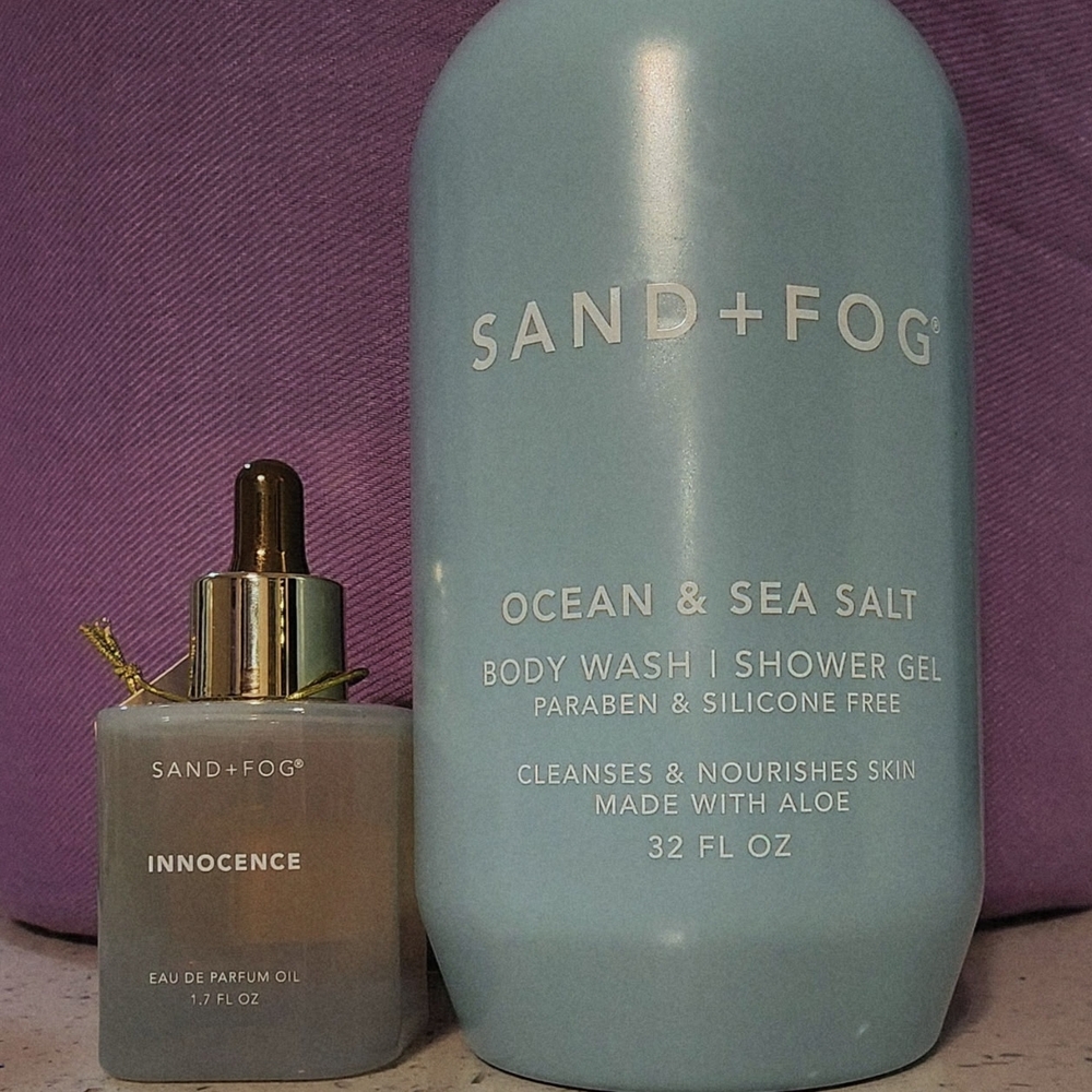 Sand And Fog- Ocean & Sea Salt Body Wash and Innocence Perfume Oil Set